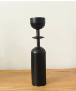 Black Wooden Candle Holder