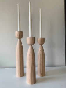 Taper Wooden Candle Holder Set No.5