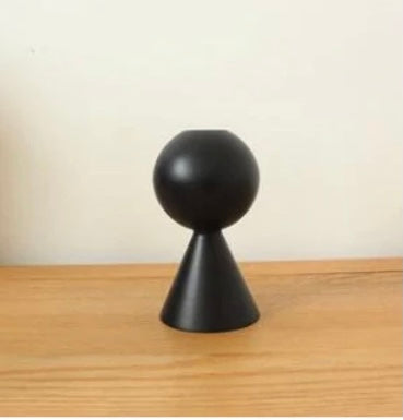 Black Wooden Candle Holder