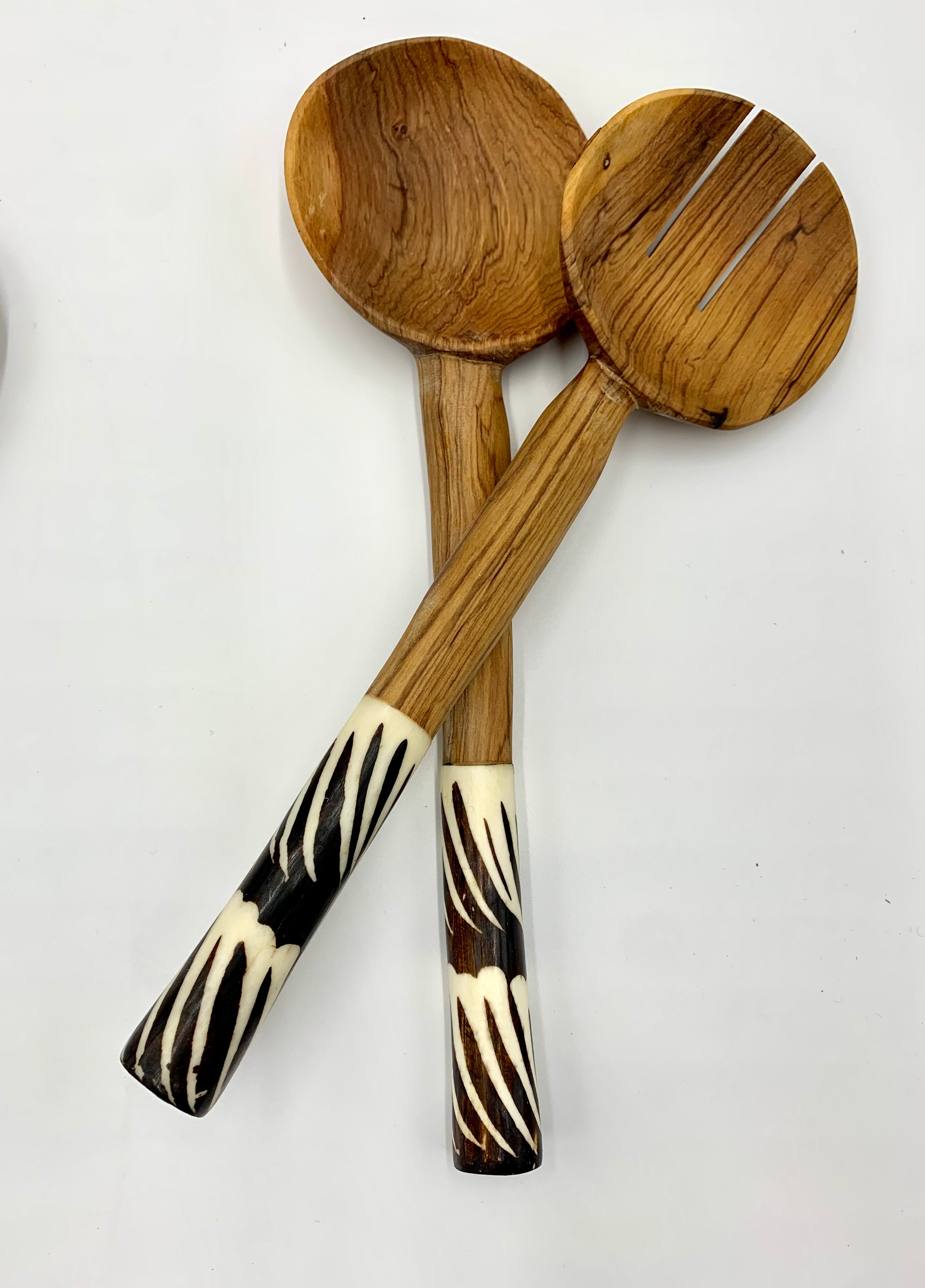 Wooden Salad Serving Spoon Set