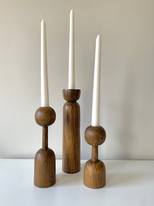 Taper Wooden Candle Holder Set No.7