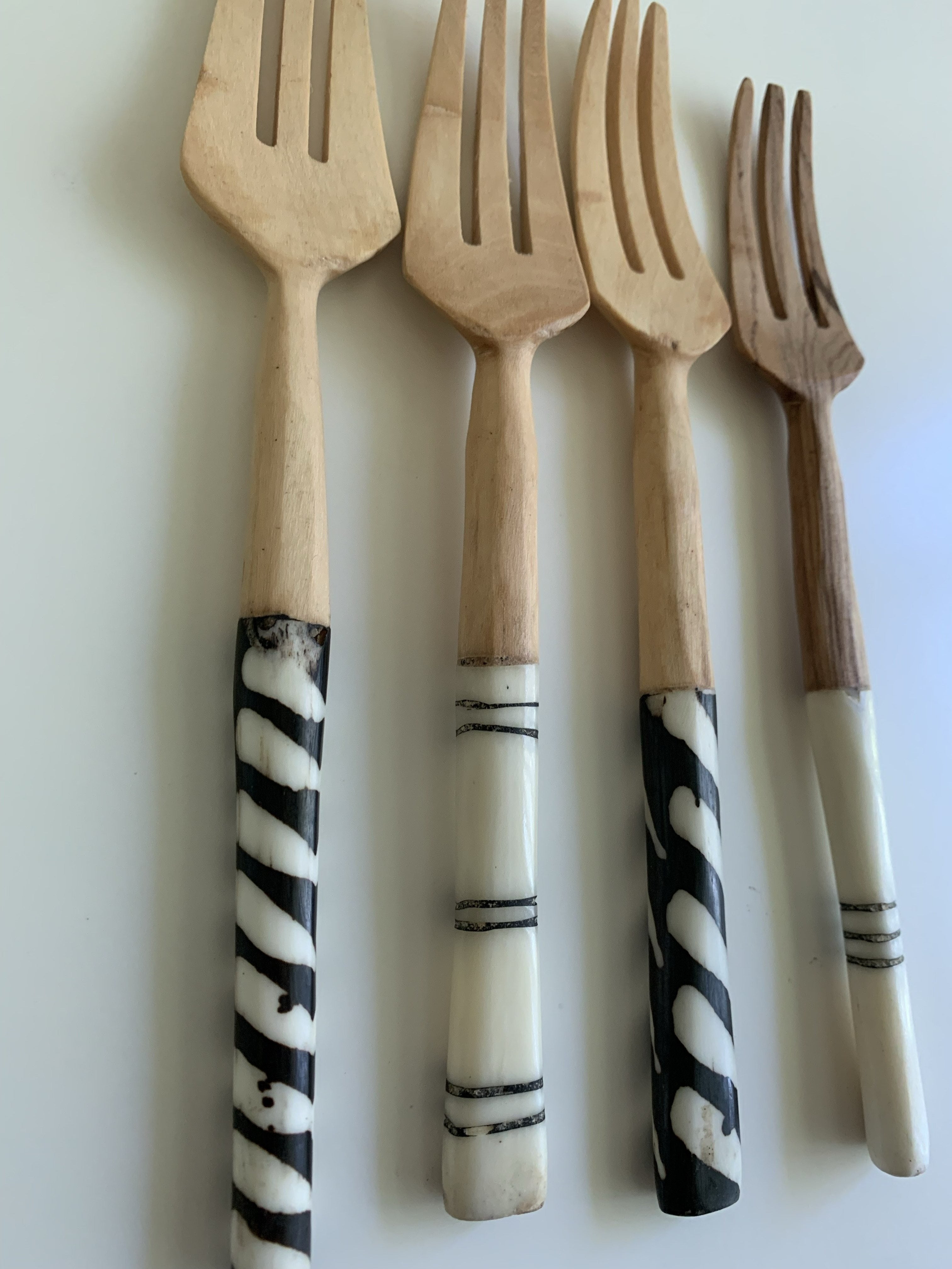 Mini Olive Wood Forks