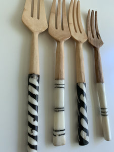 Mini Olive Wood Forks