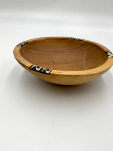 Olive Wood Bowl With Batik Designs