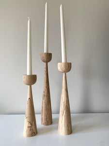 Taper Wooden Candle Holder Set No.6